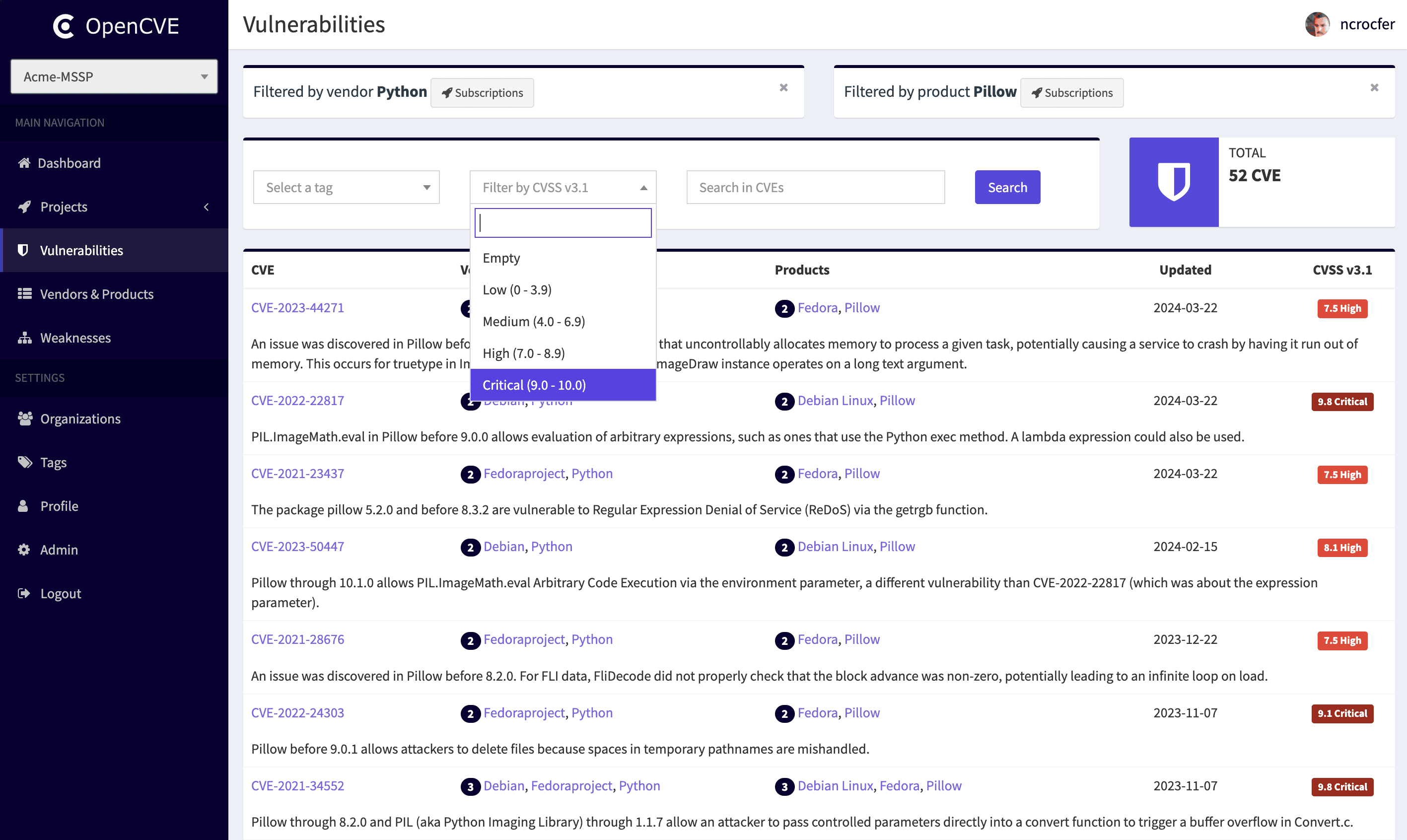 OpenCVE