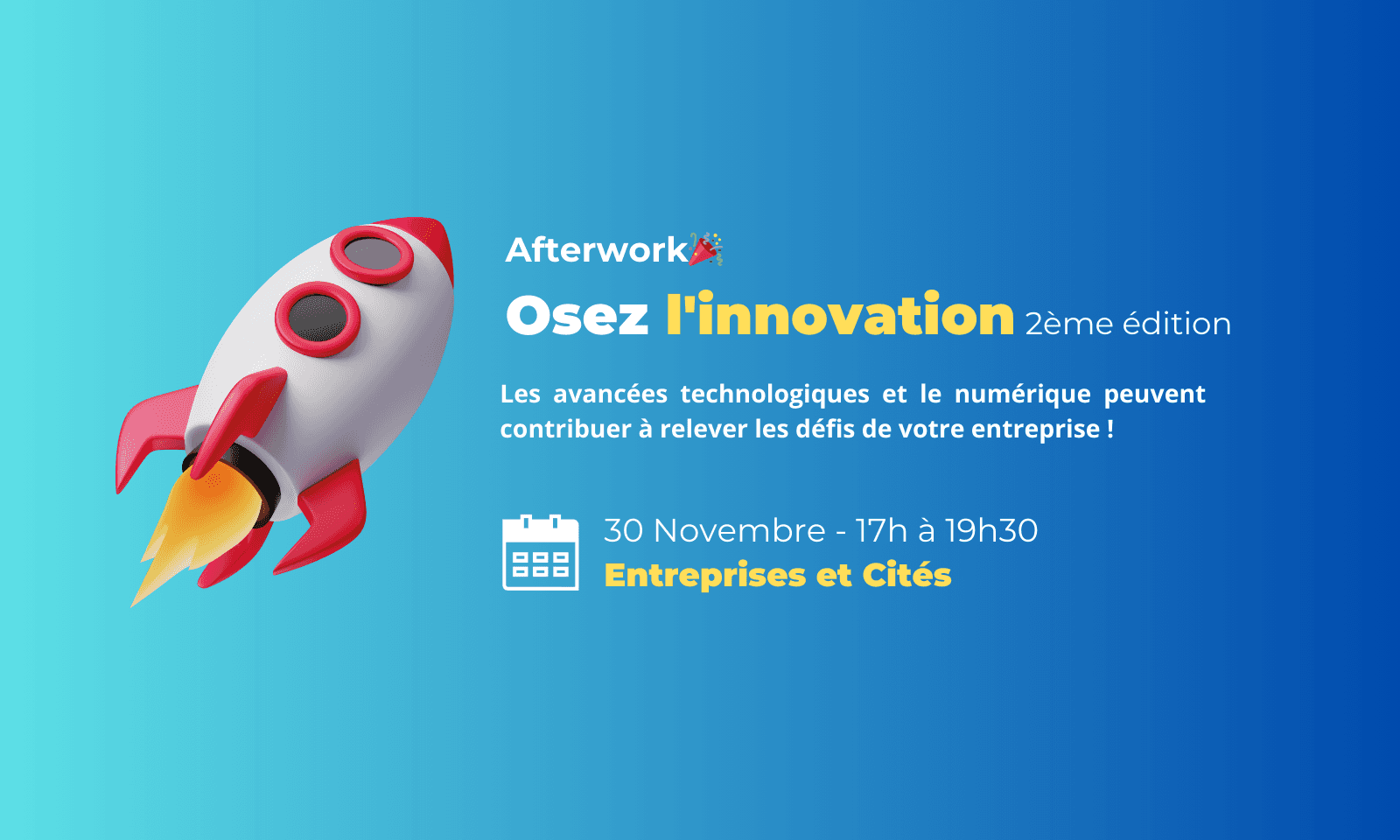 Afterwork: Dare to innovate! with Entreprises et cités and EuraTechnologies